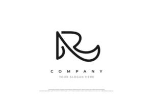 Initial Letter R Monogram Logo Design Vector