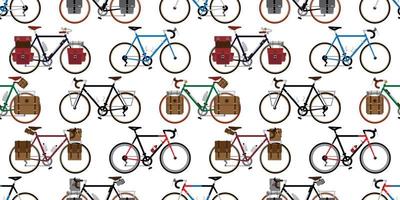 bicycle Seamless Pattern vector cycling isolated vintage wallpaper background repeat illustration graphic