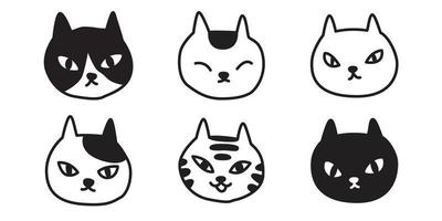 gato raza vector logo icono dibujos animados personaje ilustración calicó gatito Víspera de Todos los Santos garabatear