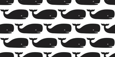 whale dolphin Seamless Pattern vector shark fin tail isolated repeat background wallpaper illustration