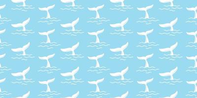 tiburón cola sin costura modelo aleta vector aislado ballena delfín fondo de pantalla antecedentes ilustración azul
