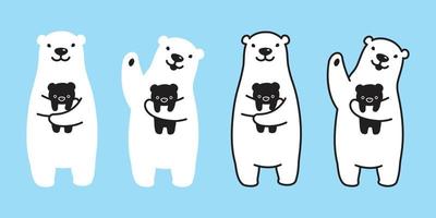 bear vector polar bear character cartoon icon panda logo kid illustration doodle