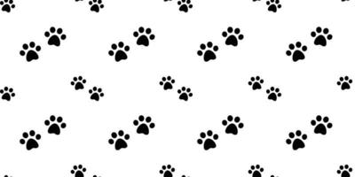 dog paw seamless pattern vector cat paw bulldog wallpaper isolated background white