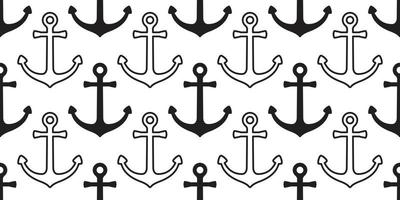 Anchor Seamless Pattern helm vector boat Nautical maritime isolated sea ocean background