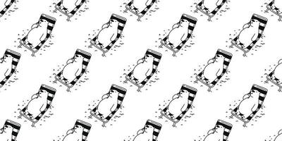 Bear Seamless vector Pattern Polar Bear panda beach isolated holiday wallpaper repeat background white