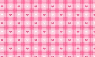 Pink Heart Checkered Pattern Background photo