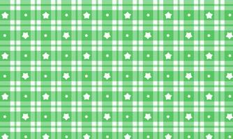 Green Star Checkered Pattern Background photo