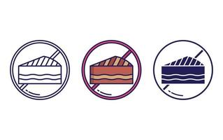 Avoid pastry icon vector