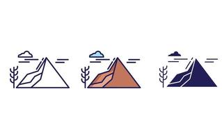 mountain sky vector icon