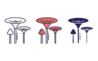 woolly mushroom vector icon