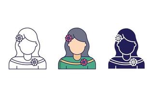 Mexican Women vector icon