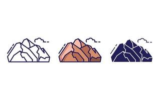 dome mountains vector icon