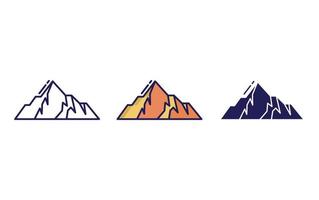 rock mountain vector icon