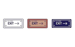 Exit vector icon