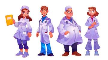 hospital personal, doctores y enfermeras equipo vector