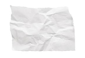 piece of white paper tear isolated on white background photo