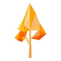 Abstract low poly tree icon isolated. Geometric polygonal style. 3d low poly. vector