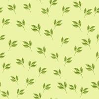 Simple leaves Seamless pattern. Decorative forest leaf endless wallpaper. Organic background. vector