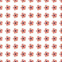 Abstract floral seamless pattern in simple style. Chamomile flower endless background. vector