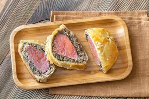 Portion of beef Wellington photo