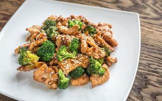 Chicken with broccoli photo