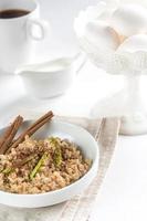 Oats with green apple photo