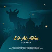 Islamic Festival Eid Al Adha Vector Illustration For Social Media Post And Banner