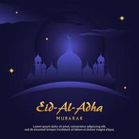 Islamic Festival Eid Al Adha Vector Illustration For Social Media Post And Banner