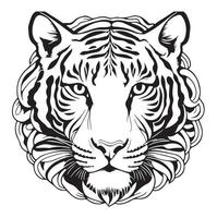 Tiger Head.Tribal Tattoo Design.Vector illustration ready for vinyl cutting. vector