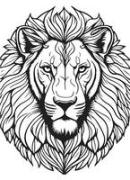 Lion.Mascot .Vector illustration mandala for vinyl cutting vector