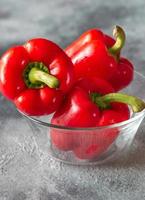 Fresh red peppers photo