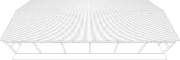 3D illustration of building project vector