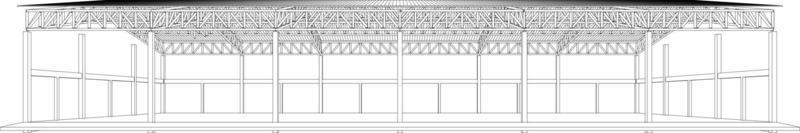 Ilustración 3D del proyecto de construcción vector