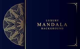 Luxury golden mandala design background in Arabic style vector