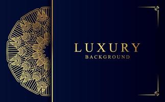 Luxury mandala background in gold color vector