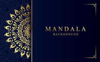 Luxury ornamental mandala background with golden arabesque pattern in Arabic style vector