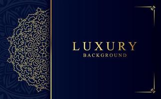 Luxury Arabic mandala design background in gold color vector