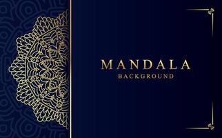 Luxury ornamental mandala background with golden arabesque pattern in Arabic style vector