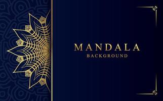 Luxury ornamental mandala background with golden arabesque pattern in Arabic style vector