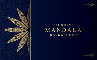 Golden arabesque mandala design background vector illustration