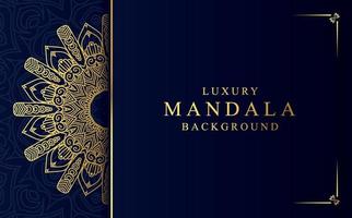 Luxury golden mandala design background in Arabic style vector