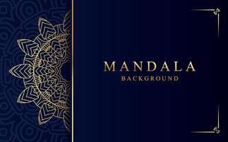 Luxury ornamental mandala background with golden arabesque pattern in Arabic style vector