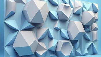 hermosa futurista geométrico azul blanco antecedentes ai generado imagen foto