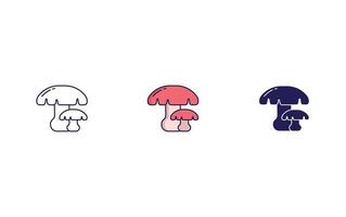 agaric mushroom vector icon