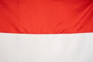 Red and white national flag of Indonesia. Independence day texture background photo