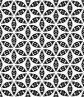 Black and white seamless abstract pattern. Background and backdrop. Grayscale ornamental design. vector