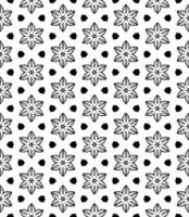 Black and white seamless abstract pattern. Background and backdrop. Grayscale ornamental design. vector