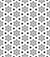 Black and white seamless abstract pattern. Background and backdrop. Grayscale ornamental design. vector