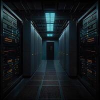 Advance data center with lots of server computers photo