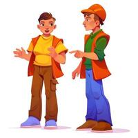 Construction engineer and builder in helmet vector